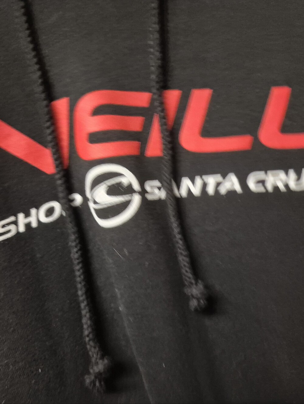 O'Neill Black Pullover Hoodie with Red Logo - Picture 3 of 10